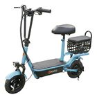 Scooter El&eacute;ctrico Con Asiento, Color Azul Claro