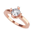 Anillo de Compromiso de 14K con Diamante de Laboratorio 0.50 CT F VS1 Talla 6.5 ORO ROSA 14K &ndash; / M408-50-14R-LG-65