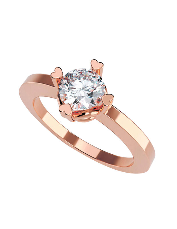 Anillo de Compromiso de 14K con Diamante de Lab... image number null