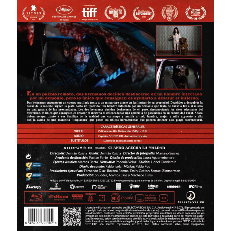 Cuando Acecha La Maldad Pel&iacute;cula [blu-ray] (202... image number null