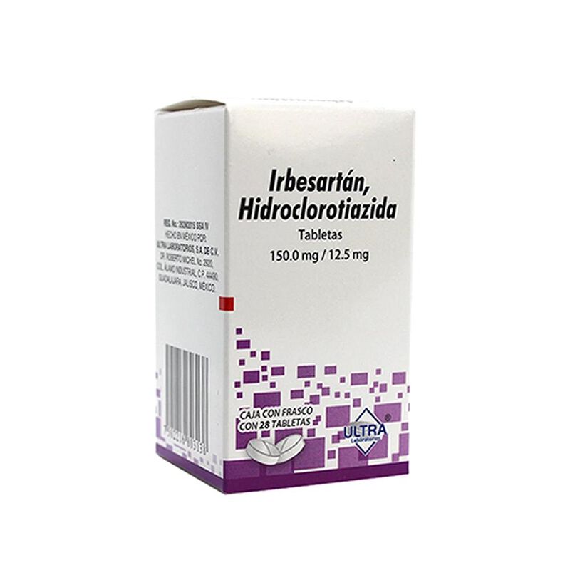 Irbesartan/hidroclorotiazida 12.5/150 Mg 28 Tab... image number null
