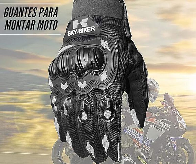 Guantes para Motociclista  Negro  Gris XXL  Blu... image number null