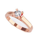 Anillo de Compromiso en Oro Rosa 10K con Circonia -  Talla:7/ M403-10R-CZ-7