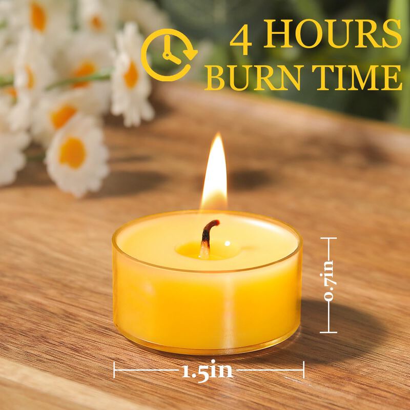 Velas De Cera De Abeja Capaniel, 36 Paquetes, 4... image number null