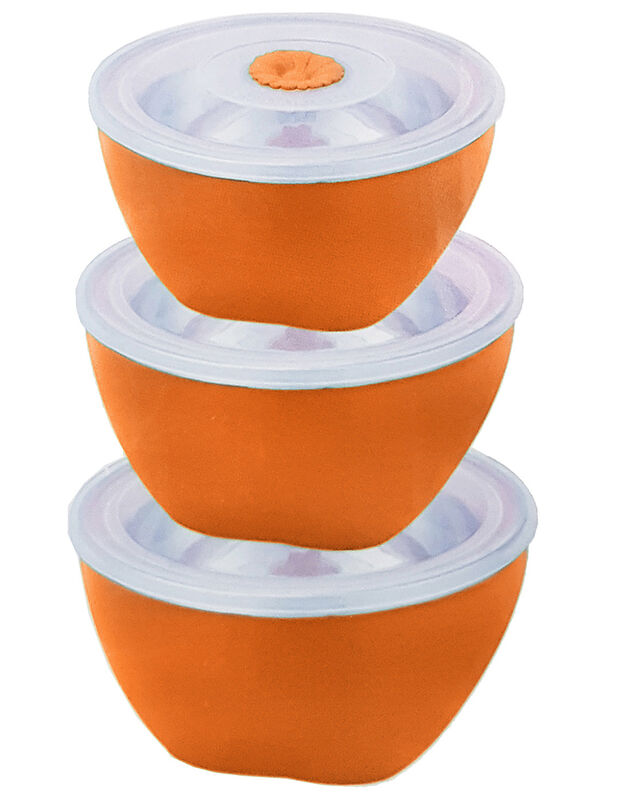 Juego de 3 Ensaladeras Acero Inoxidable con Tap... image number null