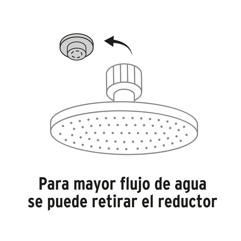 Regadera Cromo 8' Plato Redondo Sin Brazo Foset... image number null