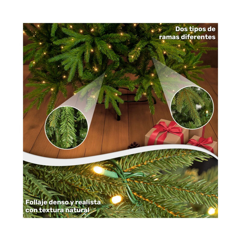 Arbol Navidad Luces Led 1.90m Pino Navide&ntilde;o Fro... image number null