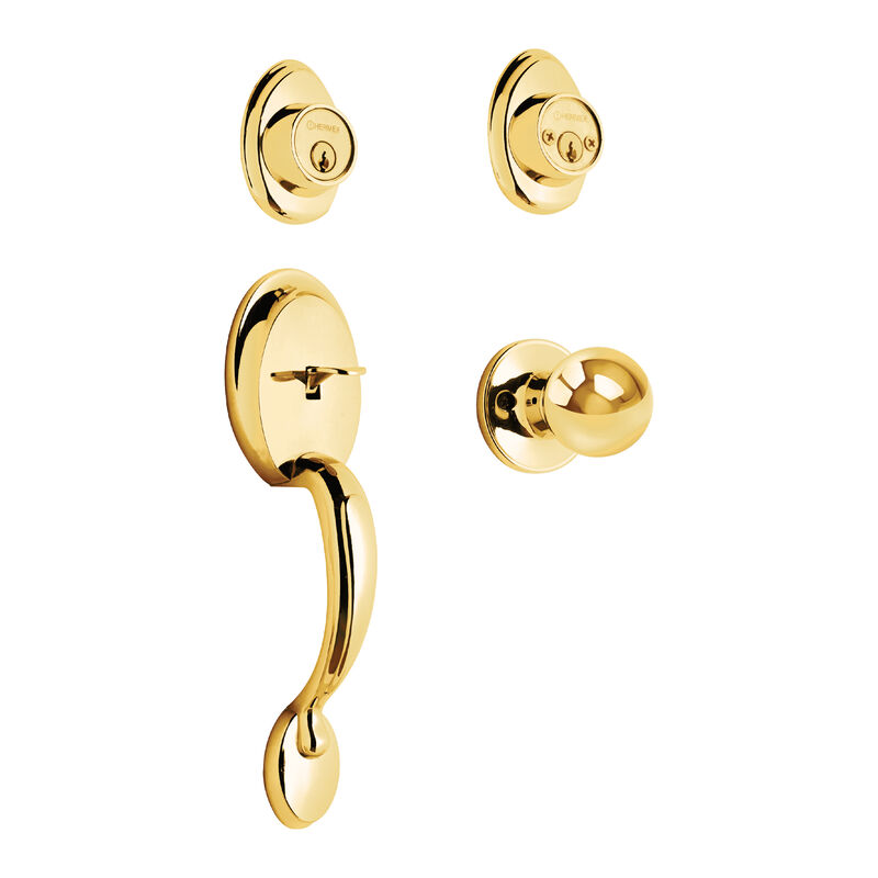 Jaladera Perilla y Cerrojo Llave Latón Brillant... image number null