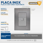 Paquete 5 piezas Placa Armada Con 1 Mecanismo Toma Telefónica Igoto