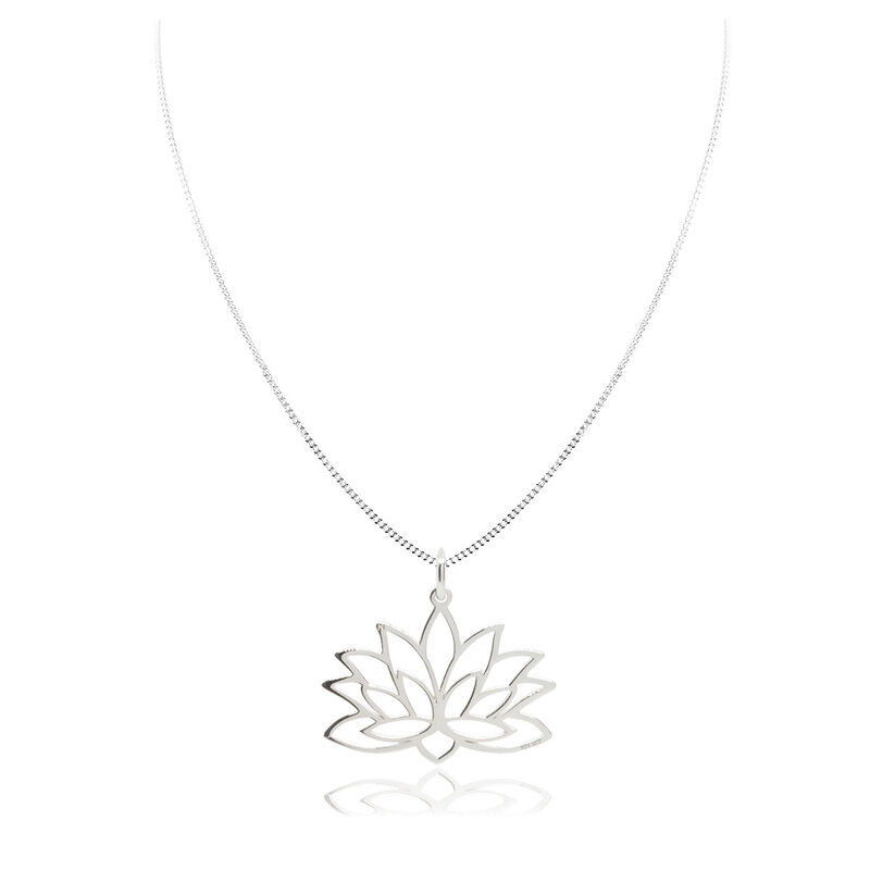 Dije Flor de Loto de Plata .925 con Cadena image number null