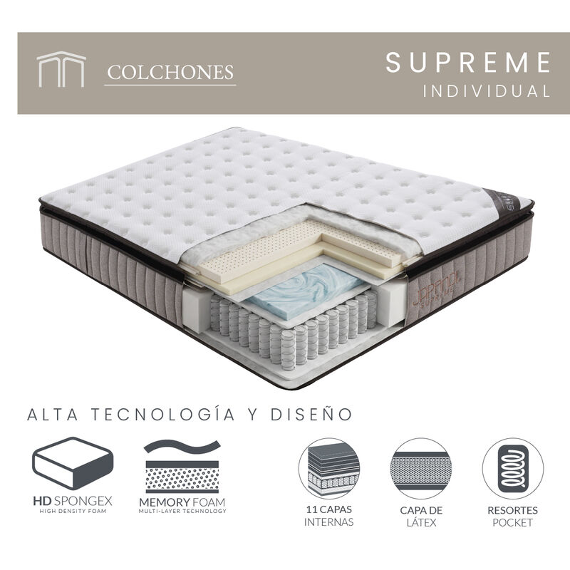 Colch&oacute;n Individual Japandi Supreme Memory Foam ... image number null