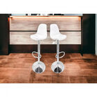 Set de 2 Sillas Altas Bar Giratorias Blancas