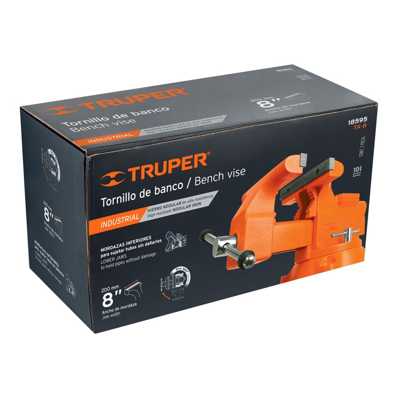 Tornillo de Banco 8' Uso Industrial de Hierro N... image number null