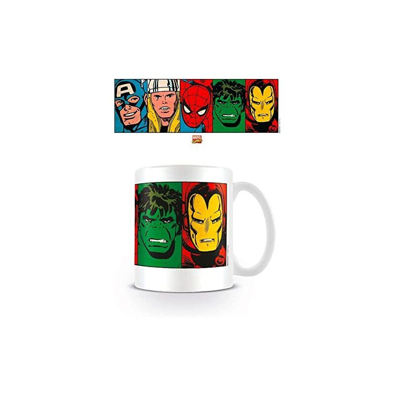 Taza Caras H&eacute;roes Marvel Retro 320 mls image number null