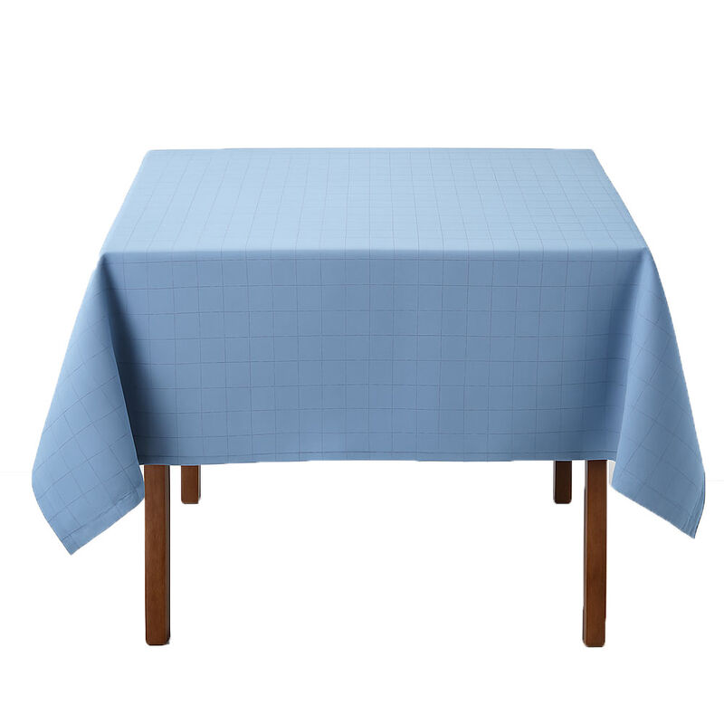 Mantel Azul Cuadros 2.50 m Mesa Cuadrada  100% ... image number null