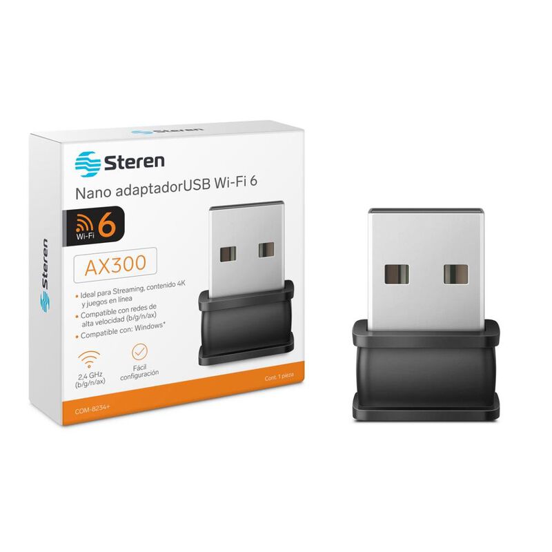 Nano adaptador USB Wi-Fi 6 AX300 2,4 GHz image number null