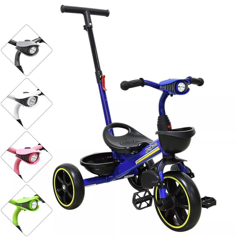 Triciclo Para Ni&ntilde;os Con Bast&oacute;n Torreta Con Luz ... image number null