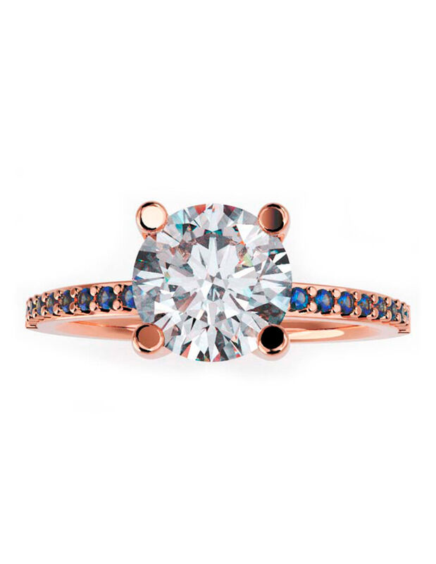 Anillo de Compromiso de 14K con Circonia Talla ... image number null