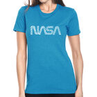 Camiseta Mezcla Premium Word Art Para Mujer - Gusano NASA- Turquesa