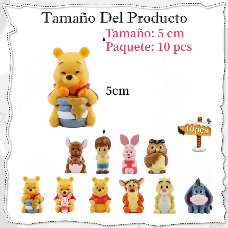 Set De 10 Minifiguras Winnie The Pooh Coleccion... image number null