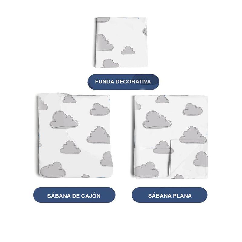 S&aacute;banas Cuna Beb&eacute; 3 Pzs Polo One Sheepy Blanco ... image number null