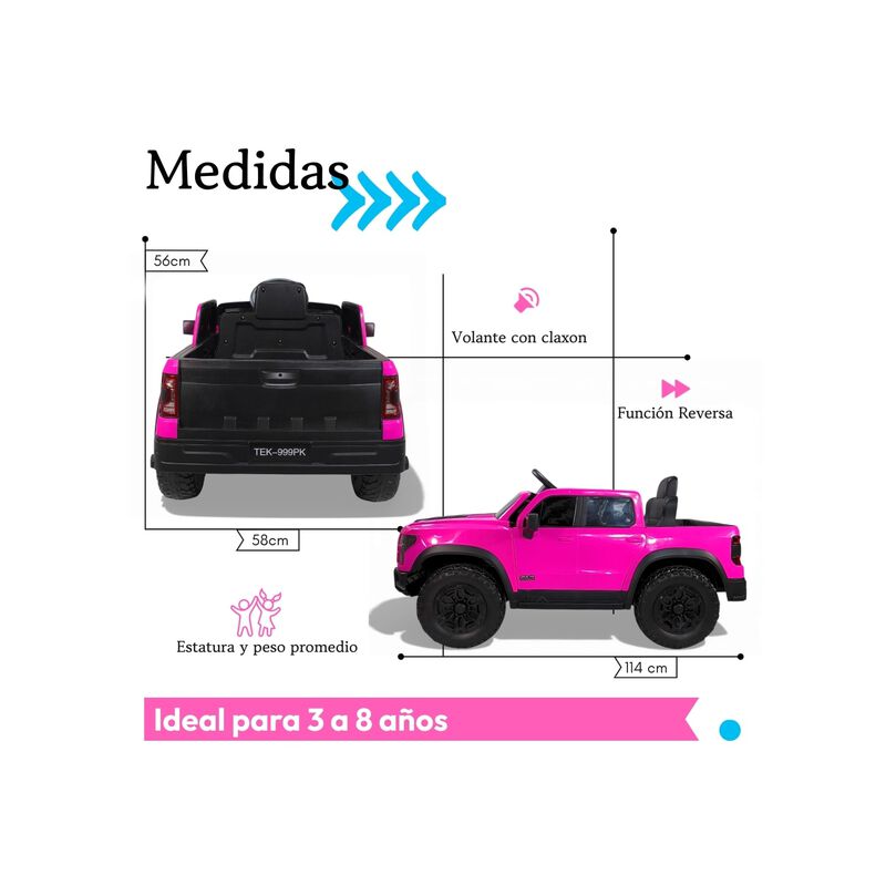 Camioneta Pickup Montable El&eacute;ctrica 12v Para Ni... image number null