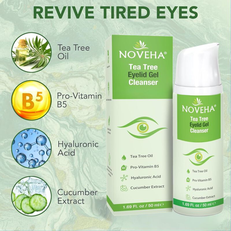 Gel Limpiador De P&aacute;rpados Noveha Tea Tree Para ... image number null