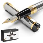 Pluma Estilogr&aacute;fica Dryden Designs De Punta Mediana Con 24 Cartuchos De Tinta