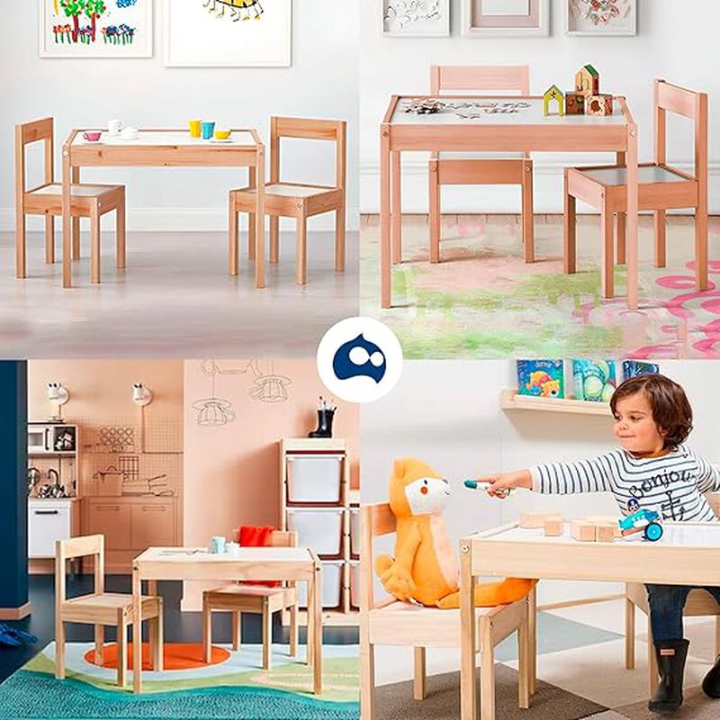 Set de Mesa y Sillas Montessori para Ni&ntilde;os Blue... image number null