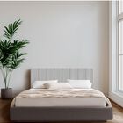 Cabecera King Size Harmony con Rayas y  3 Ajustes De Altura Gris Claro