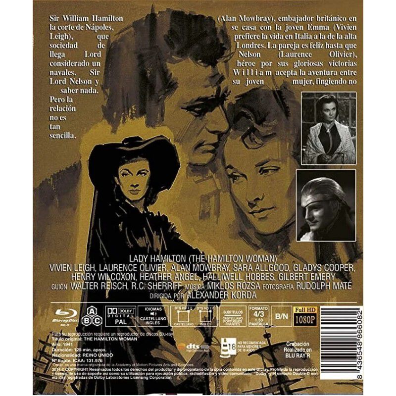 Dama Hamilton (1941) [blu-ray R] La Mujer De Ha... image number null