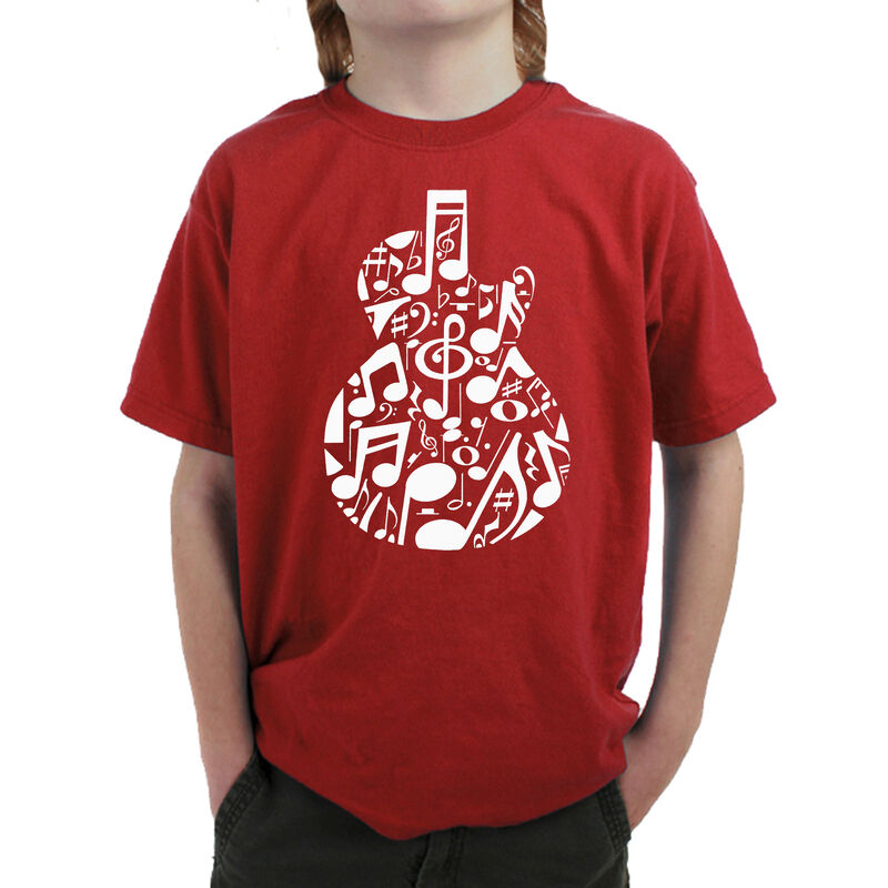 Camiseta Word Art Para Ni&ntilde;o - Guitarra Con Nota... image number null
