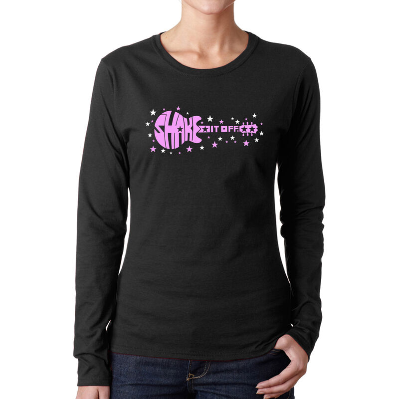 Camiseta De Manga Larga Word Art Para Mujer - S... image number null