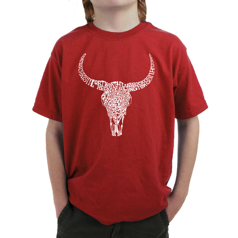 Camiseta Word Art Para Ni&ntilde;o - Calavera de Texas... image number null