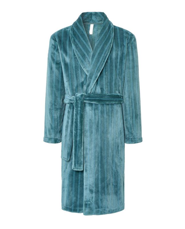 Bata de Rayas Jacquard Verde image number null