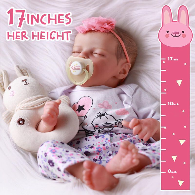Mu&ntilde;eca Reborn Jizhi Relike Girl De 43 Cm Con Ki... image number null