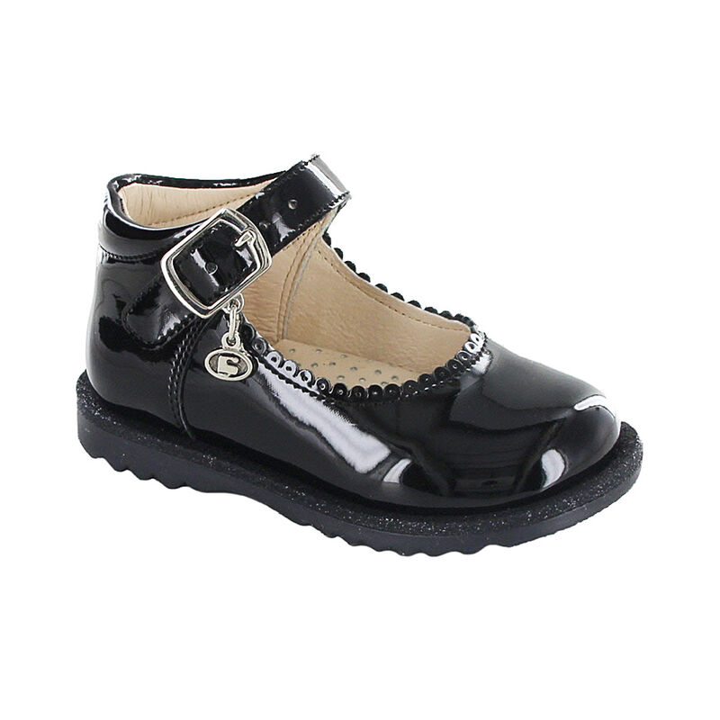 Coqueta Zapato Casual Para Ni&ntilde;a Negro Charol Co... image number null