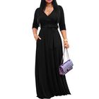 Vestido Maxi Fandee Cuello V Manga 3/4
