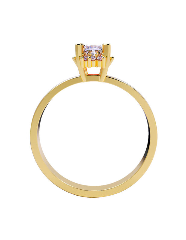 Anillo de Compromiso de 14K con Diamante de Lab... image number null