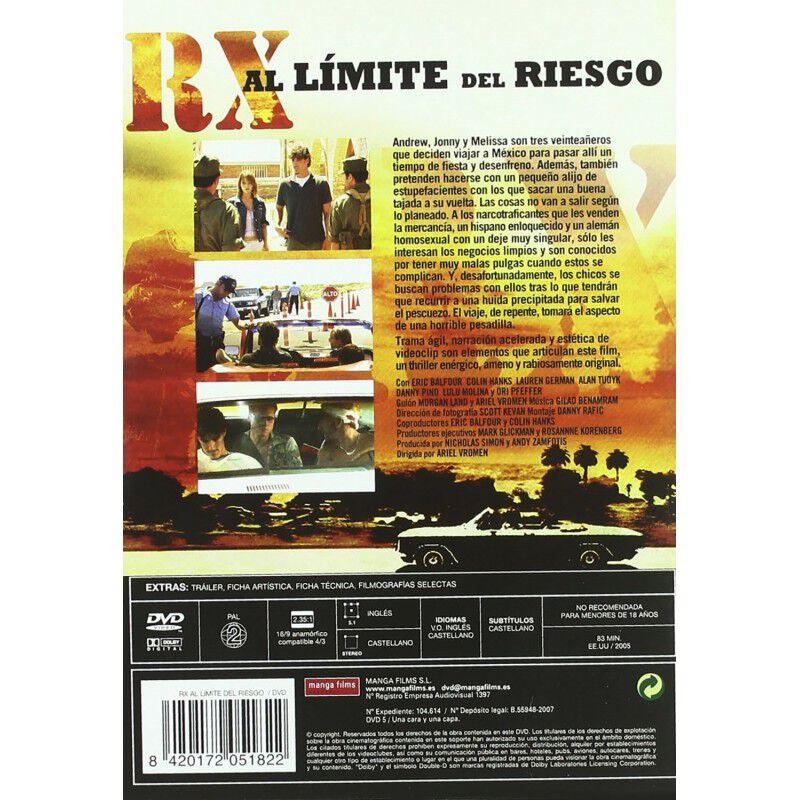 Rx. Al L&iacute;mite Del Riesgo [dvd] (2005) Rx image number null