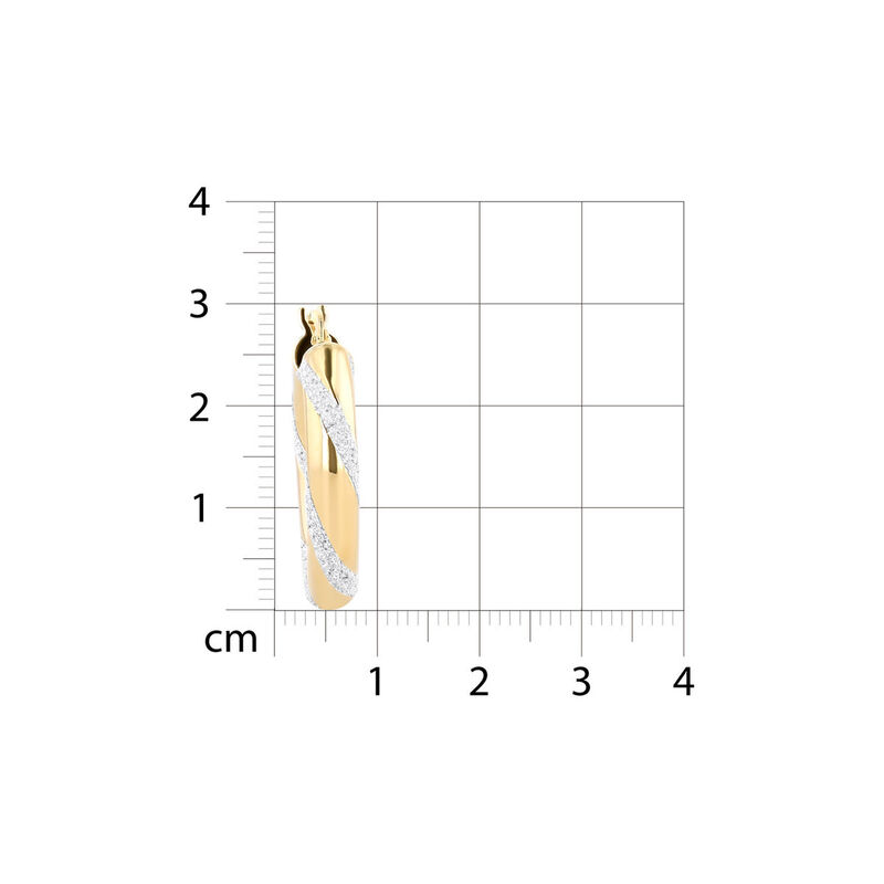 Arracadas De Oro Amarillo 14K Con Polvo De Diam... image number null
