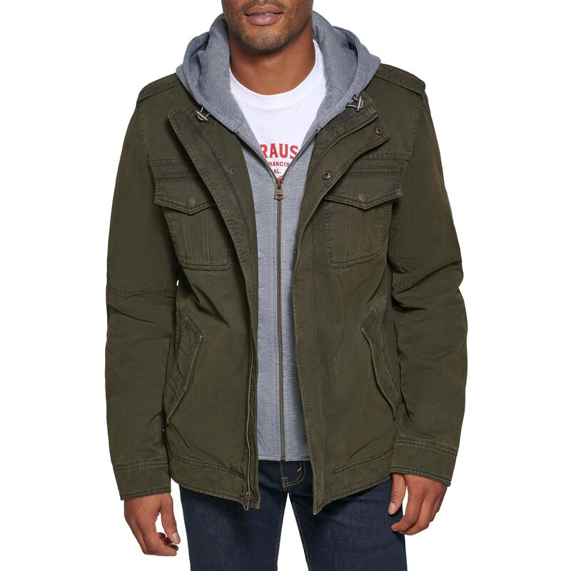 Chaqueta Levi's De Algod&oacute;n Lavado Militar Con C... image number null