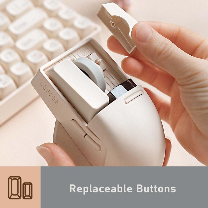 Mouse Inal&aacute;mbrico Lofree Touch Pbt 4000 Dpi Con... image number null