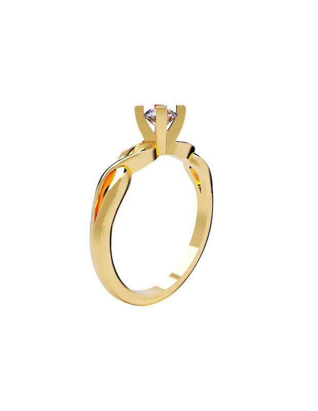 Anillo de Compromiso de 10K con Circonia Talla ... image number null