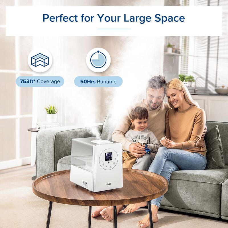Humidificador Levoit 6l De Vapor C&aacute;lido Y Fr&iacute;o ... image number null