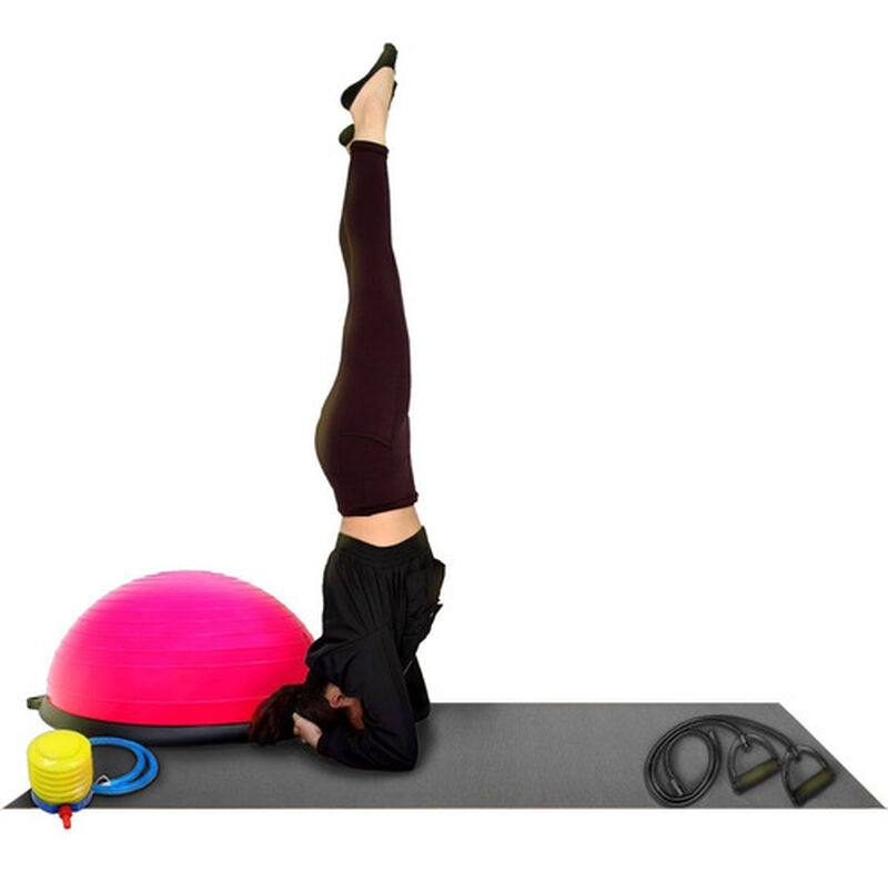 Pelota Rosa Tipo Bosu Entrenamiento Yoga Gym + ... image number null