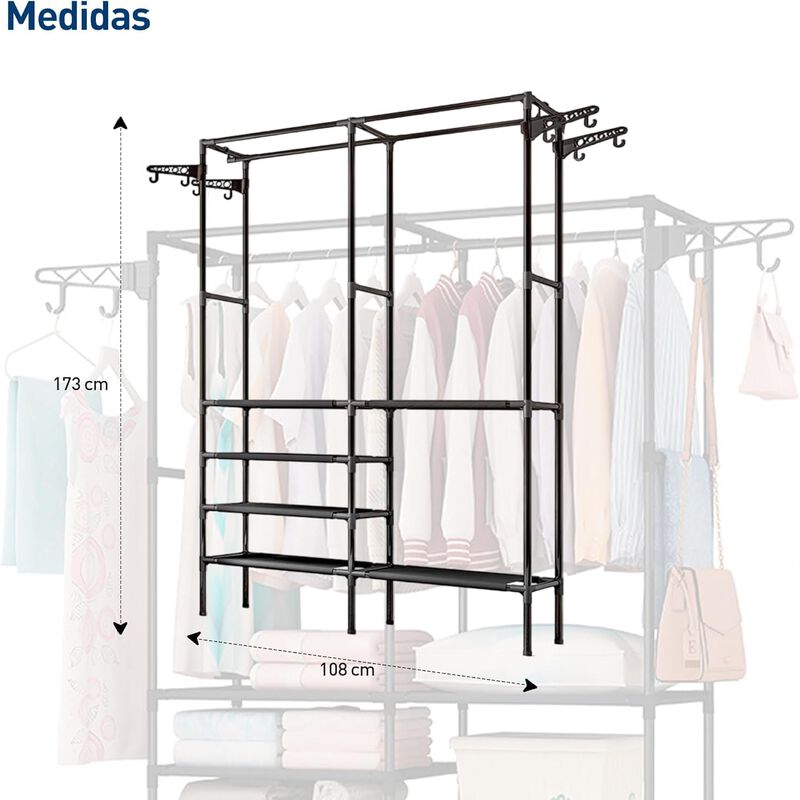 Closet Armable Multifuncional con Divisiones Bl... image number null