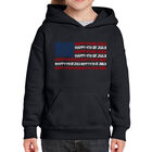 Sudadera Con Capucha Word Art Para Ni&ntilde;a - Happy 4th of July - Negro