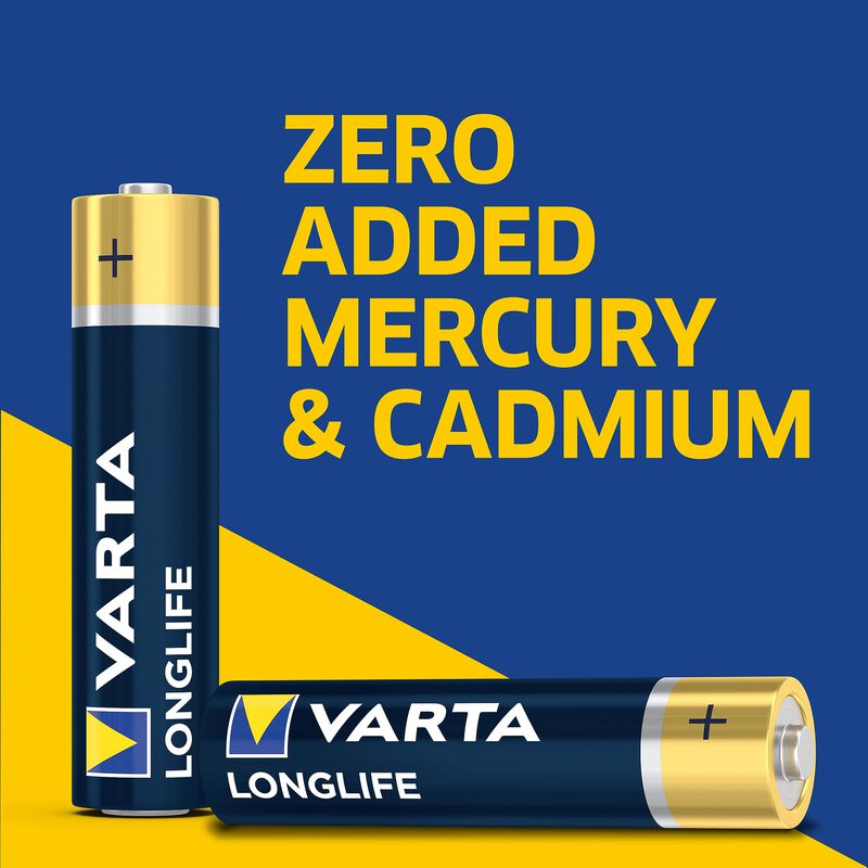 Bater&iacute;a Alcalina Varta Longlife Aaa, Paquete De... image number null