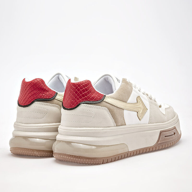 Clasben Tenis urbano para mujer beige multicolo... image number null